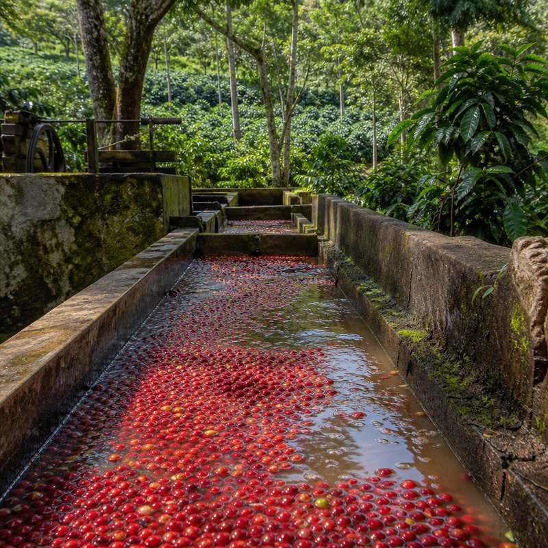 Beneficio húmedo y lavado de cerezas